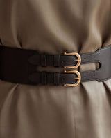 Belted Elegance Satin Set