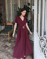 Belted Tailored Midi Dress