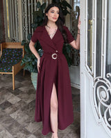 Belted Tailored Midi Dress