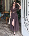 Belted Tailored Midi Dress