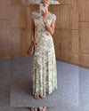 Botanical Off-Shoulder Maxi Dress