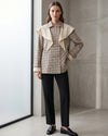 Burberry Inspired Check Collar Jacket