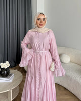 Buttoned Flow Maxi Dress + Belt