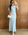 Buttoned Knitted Maxi Dress