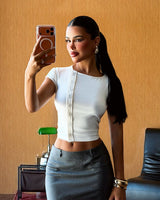 Capri Button Tee