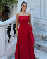 Cascade Satin Maxi Gown