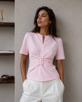 Chic Buckle Blouse
