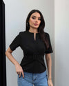 Chic Buckle Blouse