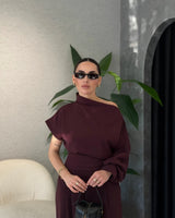 Chic Flow One-Shoulder Set