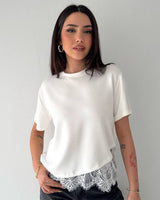 Chic Lace Detail T-Shirt
