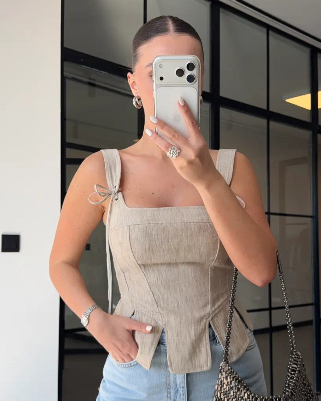 Chic Ruffle Top + Belt