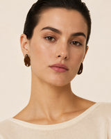 Claret Gloss Oval Studs