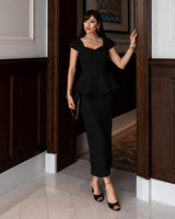 Classic Peplum Midi Set