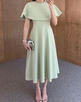 Crystal Cape Midi Dress