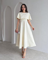 Crystal Cape Midi Dress