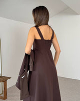 Crystal Cape Midi Dress