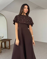 Crystal Cape Midi Dress