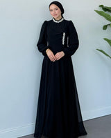 Crystal Neckline Evening Dress