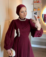 Crystal Neckline Evening Dress