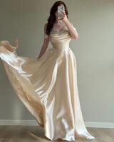 Crystal Satin Gown