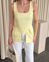 Curved Polka Dot Top