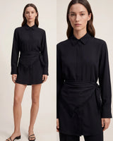 Dantel Waist Scarf Shirt
