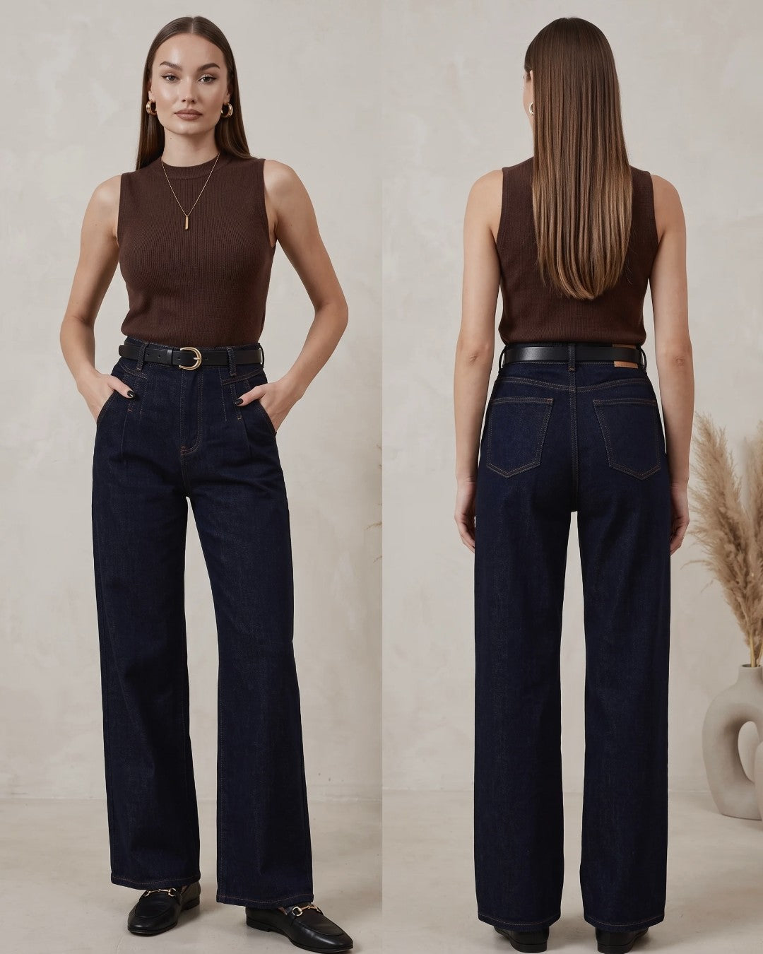 Dark Wash Fall Denim+ Belt