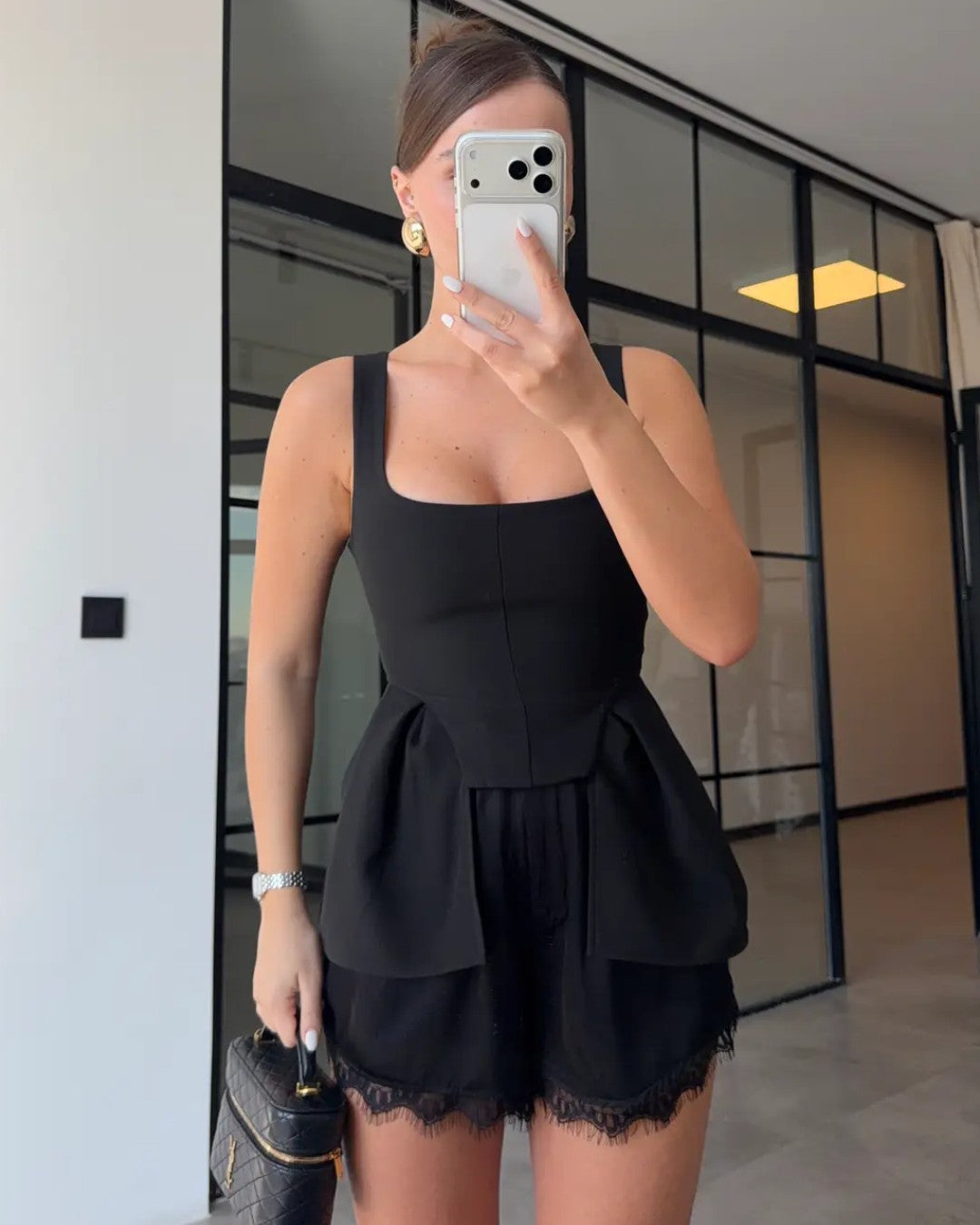 Defined Waist Flare Top
