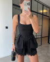 Defined Waist Flare Top
