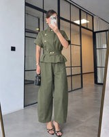 Defined Waist Tailored Set + Belt