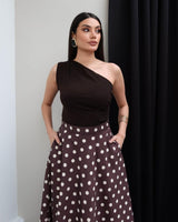Dolce Polka Flow Skirt