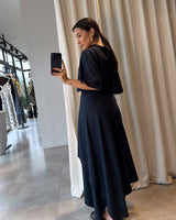 Draped Asymmetric Skirt Set