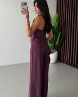 Draped Halter Jumpsuit