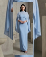 Draped Veil Evening Gown