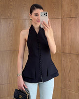 Elan Halter Blazer Top