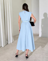 Elara Belted Midi Dress