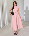 Elara Belted Midi Dress