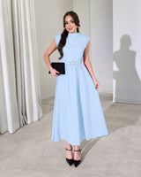 Elara Belted Midi Dress