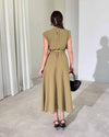 Elara Belted Midi Dress