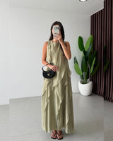 Elara Ruffle Maxi Dress