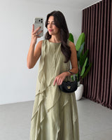 Elara Ruffle Maxi Dress