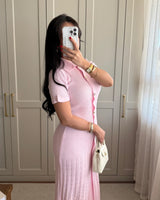 Elegant Buttoned Knit Dress