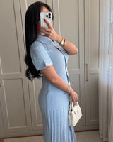 Elegant Buttoned Knit Dress