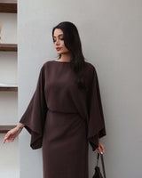 Elegant Flow Sleeve Dress