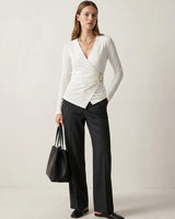 Elegant Waist Wrap Top