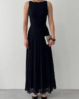 Elegant Waistline Lace Dress