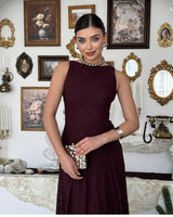 Elegant Waistline Lace Dress