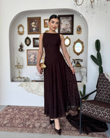 Elegant Waistline Lace Dress