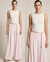 Elegnant Chain Detail Trousers + Belt