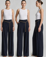 Elegnant Chain Detail Trousers + Belt